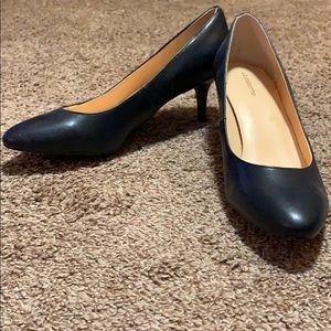 Navy blue dress high heels Liz Claiborne 9M
